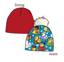Load image into Gallery viewer, Character Ducky Pins Slouchy Beanie (Reversible!)