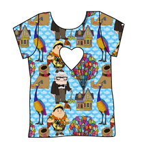 Load image into Gallery viewer, Cartoon Balloons Cambria Heart Back Tee
