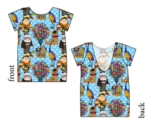 Load image into Gallery viewer, Cartoon Balloons Low Back Ballerina Tee