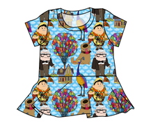 Load image into Gallery viewer, Cartoon Balloons Peplum Top