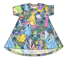 Load image into Gallery viewer, Neon Princesses Basic T-Shirt Dress