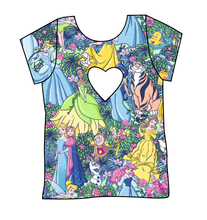 Load image into Gallery viewer, Neon Princesses Cambria Heart Back Tee
