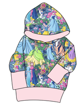Load image into Gallery viewer, Neon Princesses Grow With Me Hoodie (or Crewneck)