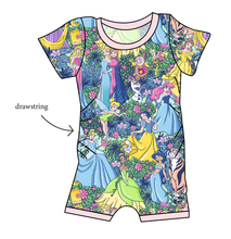 Load image into Gallery viewer, Neon Princesses Grow With Me Pants And Shorts Romper