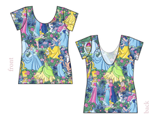 Load image into Gallery viewer, Neon Princesses Ladies' Low Back Ballerina Tee