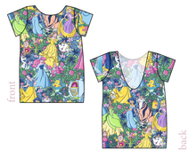 Load image into Gallery viewer, Neon Princesses Low Back Ballerina Tee