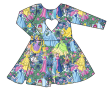 Load image into Gallery viewer, Neon Princesses Molly Heart Back Twirly Dress