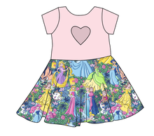 Load image into Gallery viewer, Neon Princesses Molly Heart Back Twirly Dress