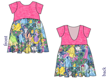 Load image into Gallery viewer, Neon Princesses Low Back Dress