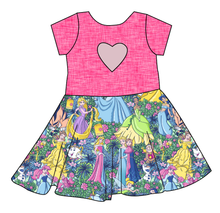 Load image into Gallery viewer, Neon Princesses Molly Heart Back Twirly Dress