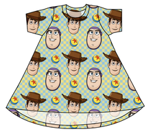 Load image into Gallery viewer, Toy Check Basic T-Shirt Dress