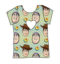 Load image into Gallery viewer, Toy Check Cambria Heart Back Tee