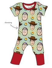 Load image into Gallery viewer, Toy Check Grow With Me Pants And Shorts Romper