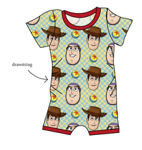 Load image into Gallery viewer, Toy Check Grow With Me Pants And Shorts Romper