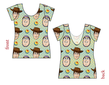 Load image into Gallery viewer, Toy Check Ladies' Low Back Ballerina Tee