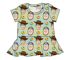 Load image into Gallery viewer, Toy Check Ladies' Peplum Top