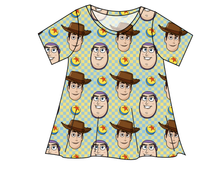 Load image into Gallery viewer, Toy Check Ladies' Swing Tee