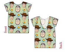 Load image into Gallery viewer, Toy Check Low Back Ballerina Tee