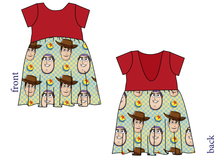 Load image into Gallery viewer, Toy Check Low Back Dress