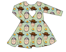 Load image into Gallery viewer, Toy Check Molly Heart Back Twirly Dress