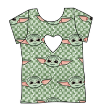 Load image into Gallery viewer, Youngling Check Cambria Heart Back Tee