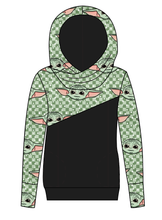 Load image into Gallery viewer, Youngling Check Ladies Hoodie