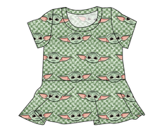Load image into Gallery viewer, Youngling Check Ladies' Peplum Top