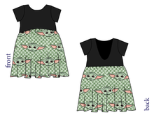 Load image into Gallery viewer, Youngling Check Low Back Dress