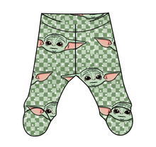 Load image into Gallery viewer, Youngling Check Newborn Footed Pants