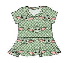 Load image into Gallery viewer, Youngling Check Peplum Top
