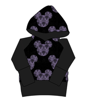 Load image into Gallery viewer, Haunted Mouse Ears Grow With Me Hoodie (or Crewneck)