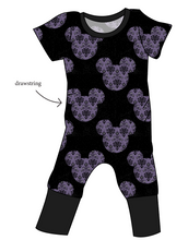 Load image into Gallery viewer, Haunted Mouse Ears Grow With Me Pants And Shorts Romper