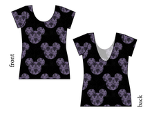 Load image into Gallery viewer, Haunted Mouse Ears Ladies' Low Back Ballerina Tee