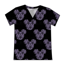 Load image into Gallery viewer, Haunted Mouse Ears Ladies' Slouchy V-Neck Tee