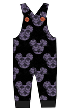 Load image into Gallery viewer, Haunted Mouse Ears Overalls and Shortalls