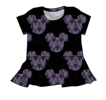 Load image into Gallery viewer, Haunted Mouse Ears Peplum Top