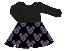 Load image into Gallery viewer, Haunted Mouse Ears Prairie Dress