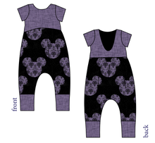 Load image into Gallery viewer, Haunted Mouse Ears Low Back Romper and Bubble Romper