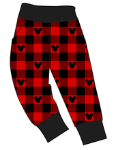 Load image into Gallery viewer, Plaid Mouse Ears Basic Joggers And Jogger Shorts