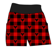 Load image into Gallery viewer, Plaid Mouse Ears Basic Joggers And Jogger Shorts