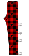 Load image into Gallery viewer, Plaid Mouse Ears Basic Leggings