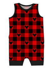 Load image into Gallery viewer, Plaid Mouse Ears Emmett Pants And Shorts T-Shirt Romper