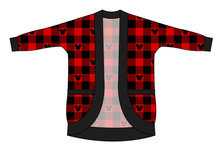 Load image into Gallery viewer, Plaid Mouse Ears Kids Cocoon Cardigan