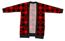 Load image into Gallery viewer, Plaid Mouse Ears Kids Grandpa Cardigan