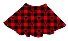 Load image into Gallery viewer, Plaid Mouse Ears Ladies' Circle Skirt