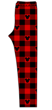 Load image into Gallery viewer, Plaid Mouse Ears Ladies' Lounge Leggings