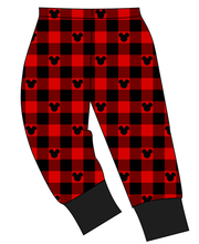 Load image into Gallery viewer, Plaid Mouse Ears Mens' Lounge Pants