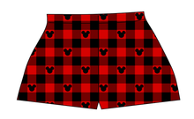 Load image into Gallery viewer, Plaid Mouse Ears Ladies' Lounge Shorts