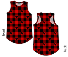 Load image into Gallery viewer, Plaid Mouse Ears Ladies' Summer Tank