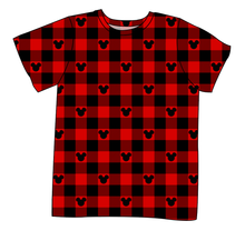 Load image into Gallery viewer, Plaid Mouse Ears Mens' Tee
